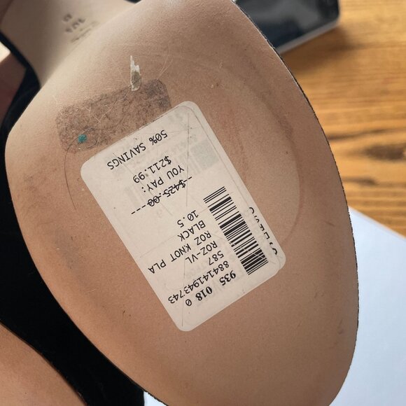 Loeffler Randall Roz Knot Platform Sandals Black Velvet 10.5 - Picture 7 of 10